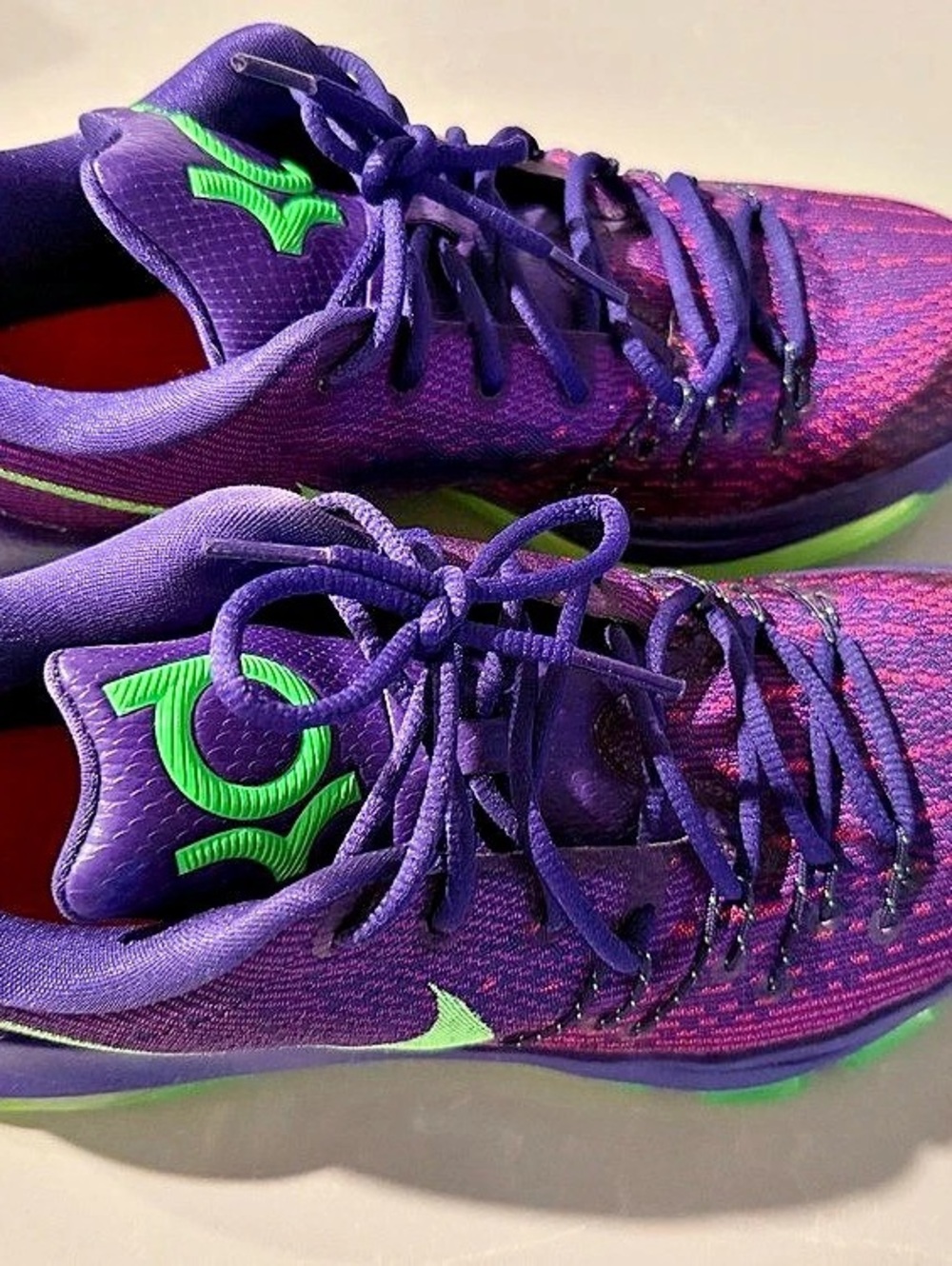 Nike Kevin Durant KD 8 Suit Mens Size 10 Purple/Green Basketball Shoe